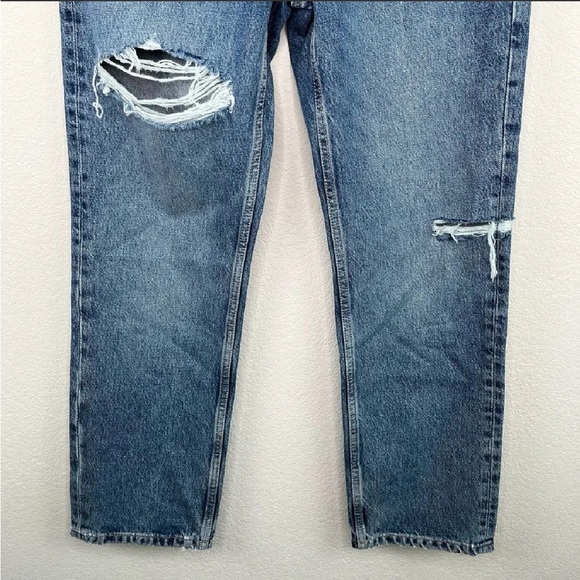 ‼️ Topshop Petite 24 Dad Straight Leg medium.light washed distressed jean!! - Picture 8 of 16